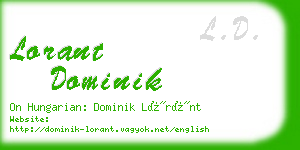 lorant dominik business card